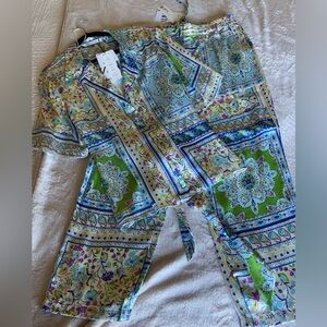 Zara Multicolor Floral Outfit Set New with Tags